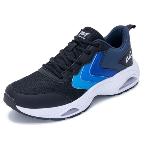 Quseek Herren-Laufschuhe, Tennis, athletisch, leicht, atmungsaktiv, Walking-Sneaker für Fitnessstudio, Joggen, Sport, Größe 40-47, Blauschwarz, 10.5 Quseek Herren-Laufschuhe, Tennis, athletisch, leicht, atmungsaktiv, Walking-Sneaker für Fitnessstudio, Joggen, Sport, Größe 40-47, Blauschwarz, 10.5 von Quseek