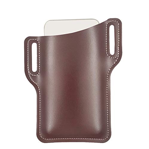 Qussedser Handy Tasche Sport Taillen Tasche mit Leder GüRtel Aufbewahrungs Koffer GeldböRse Mittelalterliche Gesäß Verpackung Dunkel von Qussedser
