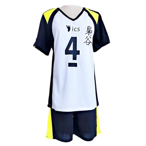 Qusunx Haikyuu Cosplay Kostüm - High School Uniformen Trikot Sets Schule Team T-Shirt Shorts Sportbekleidung Training Wear Männer Frauen von Qusunx