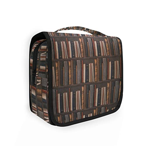 Book Room Mysterious Library Hanging Toiletry Bag for Women Herren, Tragbare Make-up-Tasche, Organizer, Kosmetiktasche für Geldbörse, Tasche, wasserdichte Reiseutensilien, große Kulturtasche für Kinder und Mädchen, Mehrfarbig, Einheitsgröße von Quteprint