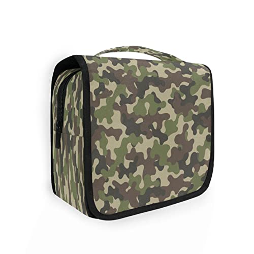 Kulturtasche zum Aufhängen, Camouflage-Motiv für Damen und Herren, tragbare Make-up-Tasche, Organizer, Kosmetiktasche für Geldbörse, wasserdichte Reiseutensilien, große Kulturtasche für Kinder und Mädchen, Mehrfarbig, Einheitsgröße von Quteprint