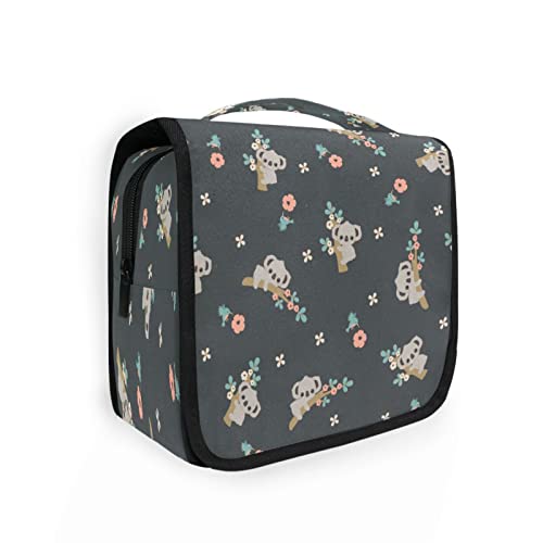 Niedlicher Koala-Kulturbeutel mit Blumen-Baum, zum Aufhängen, für Damen und Herren, tragbare Make-up-Tasche, Organizer, Kosmetiktasche für Geldbörse, wasserdichte Reiseutensilien, große Kulturtasche für Kinder und Mädchen, Mehrfarbig, Einheitsgröße von Quteprint