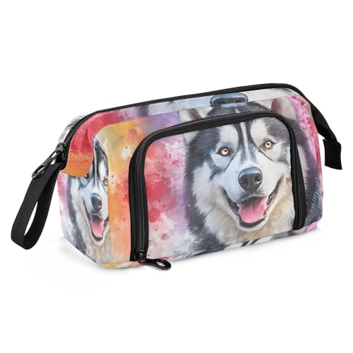 Quteprint Federmäppchen mit großem Fassungsvermögen, buntes Gemälde, tragbares Federmäppchen mit Reißverschluss, für Büro, Schule, Schreibwaren, Stiftebox für Teenager, Mädchen, Jungen, Erwachsene Quteprint Federmäppchen mit großem Fassungsvermögen, buntes Gemälde, tragbares Federmäppchen mit Reißverschluss, für Büro, Schule, Schreibwaren, Stiftebox für Teenager, Mädchen, Jungen, Erwachsene von Quteprint