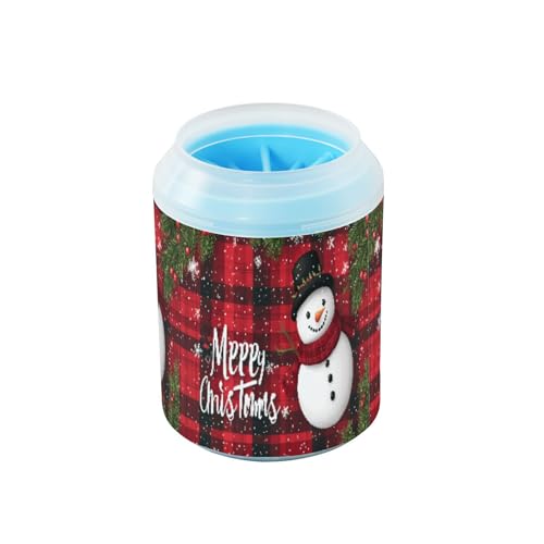 Quteprint Merry Christmas Hundepfotenreiniger mit Schneemann-Motiv, Haustier-Fußwascher mit weicher Silikonbürste, tragbarer schlammiger Pfotenreiniger für kleine, mittelgroße und große Rassen Hunde Quteprint Merry Christmas Hundepfotenreiniger mit Schneemann-Motiv, Haustier-Fußwascher mit weicher Silikonbürste, tragbarer schlammiger Pfotenreiniger für kleine, mittelgroße und große Rassen Hunde von Quteprint