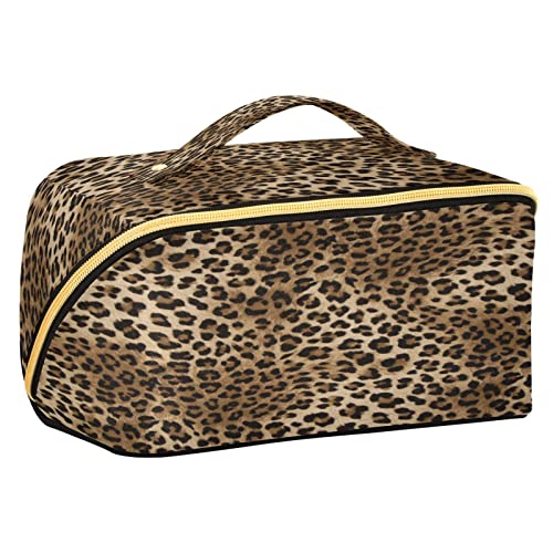 Quteprint Rhombus-Kosmetiktasche, Tier-Tiger, Leopardenhaut, große Kapazität, Reise-Make-up-Tasche für Damen, Mädchen, Damen, tragbare Kulturtasche mit Griff, multifunktionaler Aufbewahrungs-Organizer, Mehrfarbig/Meereswellen (Ocean Tides), Einheitsgröße von Quteprint