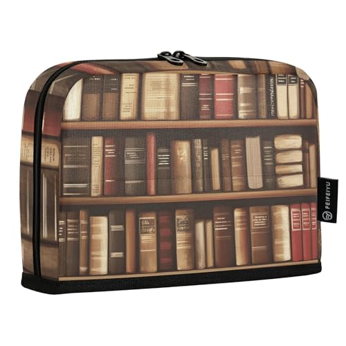 Quteprint Stehendes Federmäppchen – alte Bücherregale, Bücher, Bleistifttasche, Schreibwaren-Tasche, tragbare Make-up-Kosmetiktasche, Schreibtisch-Organizer für Schule, Büro, Studenten, Teenager Quteprint Stehendes Federmäppchen – alte Bücherregale, Bücher, Bleistifttasche, Schreibwaren-Tasche, tragbare Make-up-Kosmetiktasche, Schreibtisch-Organizer für Schule, Büro, Studenten, Teenager von Quteprint