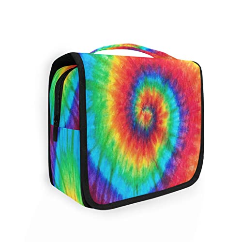 Regenbogenfarbene Kulturtasche zum Aufhängen für Damen und Herren, tragbare Make-up-Tasche, Organizer, Kosmetiktasche für Geldbörse, wasserdichte Reiseutensilien, große Kulturtasche für Kinder und Mädchen, mehrfarbig, Einheitsgröße, Mehrfarbig, one size von Quteprint