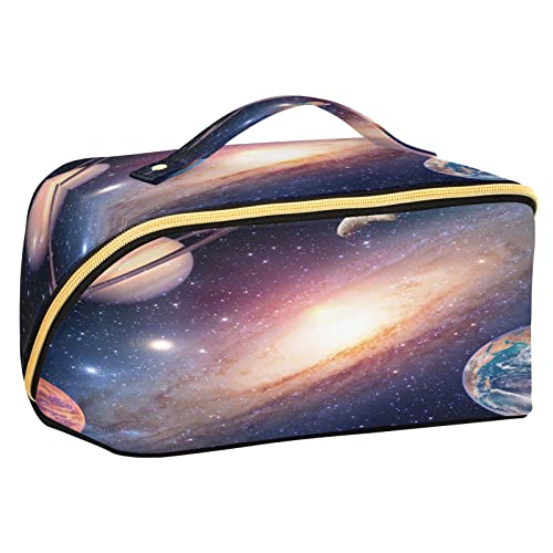 Rhombus-Kosmetiktasche, Universum, Galaxie, große Kapazität, Reise-Make-up-Tasche für Frauen, Mädchen, Damen, tragbare Kulturtasche mit Griff, multifunktionaler Aufbewahrungs-Organizer, Mehrfarbig/Meereswellen (Ocean Tides), Einheitsgröße von Quteprint