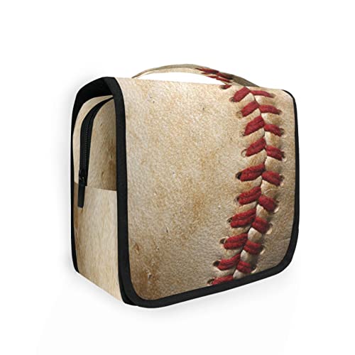 Sport Ball Baseball Vintage Hängende Kulturtasche für Damen und Herren, tragbare Make-up-Tasche, Organizer, Kosmetiktasche für Geldbörse, wasserdichte Reiseutensilien, große Kulturtasche für Kinder und Mädchen, Mehrfarbig, Einheitsgröße von Quteprint