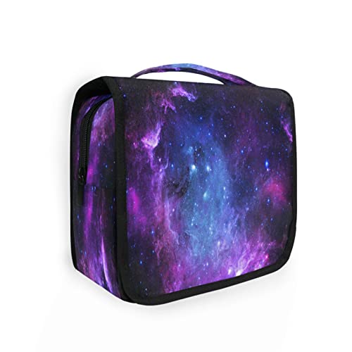 Universe Space Galaxy Nebula Hängende Kulturtasche für Damen und Herren, tragbare Make-up-Tasche, Organizer, Kosmetiktasche für Geldbörse, wasserdichte Reiseutensilien, große Kulturtasche für Kinder und Mädchen, Mehrfarbig, Einheitsgröße von Quteprint