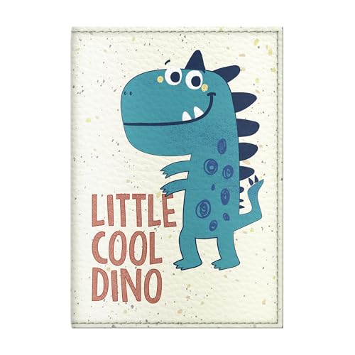Reisepasshülle für Kinder, Damen und Herren, süße passhülle, reisepass (Little Cool Dino) von Quttie