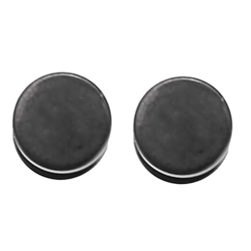 Quystetes 1 Paar Herren-Ohrstecker aus Edelstahl, Barbell, schwarz, 6 mm von Quystetes