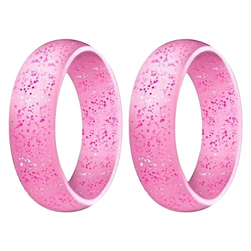 Quystetes 2 beliebte Silikon-Ringe für Damen, umweltfreundlich, Outdoor-Sportring, 5,7 mm, Rosa, 10, Silikon Quystetes 2 beliebte Silikon-Ringe für Damen, umweltfreundlich, Outdoor-Sportring, 5,7 mm, Rosa, 10, Silikon von Quystetes