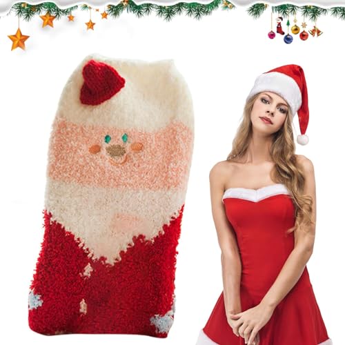 Flauschige Tiersocken,Kuschelig warme Fuzzy-Socken - Lustige Socken für Frauen, warme Socken für den Winter drinnen, Plüschsocken für Weihnachten Quzente von Quzente