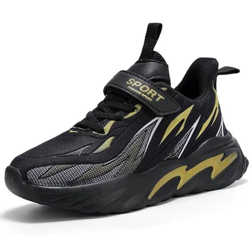 Qvxkd Turnschuhe Mädchen Schuhe turanschuhe Jungen Hallenschuhe Junge Sportschuhe Kinder Mesh Atmungsaktiv Kinderschuhe Outdoor Laufschuhe Sneaker Klettverschluss Wanderschuhe 28EU-39EU von Qvxkd