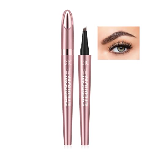 Qwesure Xixi 4-Point Eyebrow Pencil - Augenbrauenstift mit Mikrogabel-Applikator, langanhaltendes Make-up, wasser- und schweißfest Einfach, natürliche Augenbrauen zu kreieren - 2 von Qwesure Xixi