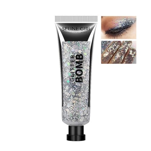 Qwesure Xixi Flüssiger Lidschatten Langanhaltend - Wasserdicht Glitter Lidschatten Set Glitter Gel Schnell Trocknend Glitter Perle Augen Makeup Kosmetik von Qwesure Xixi