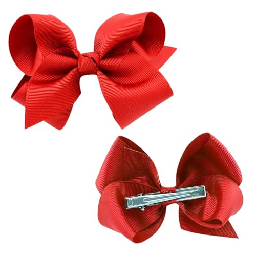 Qwrqwr 1Paar Frauen Haar Bogen Clips Mode Duck Schnabel Haarclip Zubehör für Weihnachten Hochzeit Geburtstag und Mädchen Alltag Eleganz (Rot) von Qwrqwr
