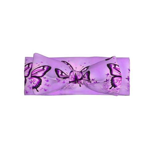 Lila Schmetterling Allover bedrucktes Baby Schleife Stirnband passt zu jedem Outfit für Babys, Kleinkinder und Kinder Lila Schmetterling Allover bedrucktes Baby Schleife Stirnband passt zu jedem Outfit für Babys, Kleinkinder und Kinder von Qwvbn