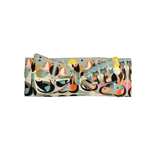 Moderne Kunst-Katze aus der Mitte des Jahrhunderts mit Allover-Druck, Babyschleife passt zu jedem Outfit für Babys, Kleinkinder und Kinder von Qwvbn