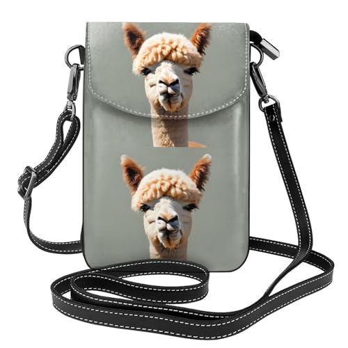 Qwvbn Alpaka-Avatar-Leder-Crossbody-Tasche, weich und wasserdicht, kann als Brieftasche verwendet werden, mit abnehmbarem Schultergurt. Qwvbn Alpaka-Avatar-Leder-Crossbody-Tasche, weich und wasserdicht, kann als Brieftasche verwendet werden, mit abnehmbarem Schultergurt. von Qwvbn