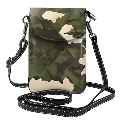 Qwvbn Armee-Camouflage-Leder-Umhängetasche, weich und wasserdicht, kann als Brieftasche verwendet werden, mit abnehmbarem Schultergurt. Qwvbn Armee-Camouflage-Leder-Umhängetasche, weich und wasserdicht, kann als Brieftasche verwendet werden, mit abnehmbarem Schultergurt. von Qwvbn