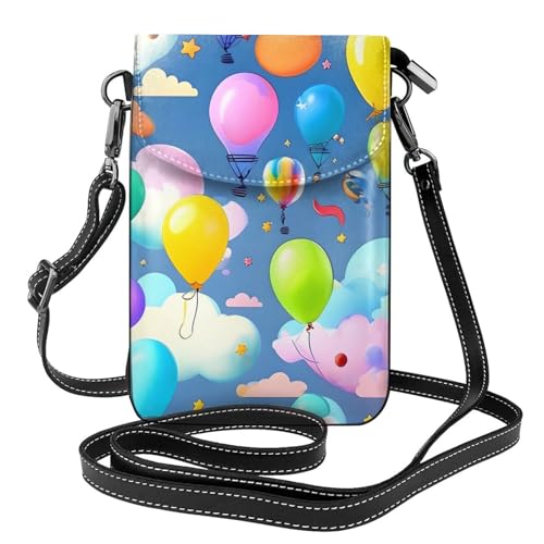 Qwvbn Bunte Luftballon-Leder-Umhängetasche, weich und wasserdicht, kann als Geldbörse verwendet werden, mit abnehmbarem Schultergurt. Qwvbn Bunte Luftballon-Leder-Umhängetasche, weich und wasserdicht, kann als Geldbörse verwendet werden, mit abnehmbarem Schultergurt. von Qwvbn