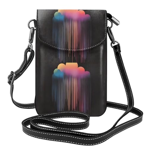 Qwvbn Bunte Regenbogen-Regen-Leder-Umhängetasche, weich und wasserdicht, kann als Geldbörse verwendet werden, mit abnehmbarem Schultergurt. Qwvbn Bunte Regenbogen-Regen-Leder-Umhängetasche, weich und wasserdicht, kann als Geldbörse verwendet werden, mit abnehmbarem Schultergurt. von Qwvbn