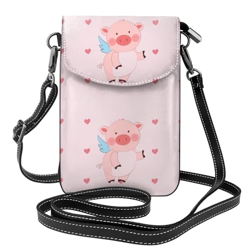 Qwvbn Cartoon Flying Pig Leder Crossbody Flap Phone Tasche, weich und wasserdicht, kann als Brieftasche verwendet werden, mit einem abnehmbaren Schultergurt. Qwvbn Cartoon Flying Pig Leder Crossbody Flap Phone Tasche, weich und wasserdicht, kann als Brieftasche verwendet werden, mit einem abnehmbaren Schultergurt. von Qwvbn