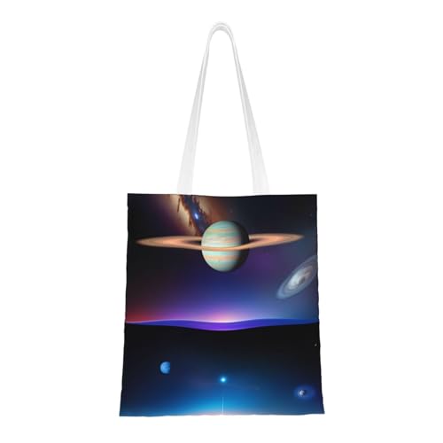 Qwvbn Cosmic Saturn Canvas-Tragetaschen sind wiederverwendbar und geeignet zum Einkaufen, zur Schule, zur Arbeit usw. Qwvbn Cosmic Saturn Canvas-Tragetaschen sind wiederverwendbar und geeignet zum Einkaufen, zur Schule, zur Arbeit usw. von Qwvbn