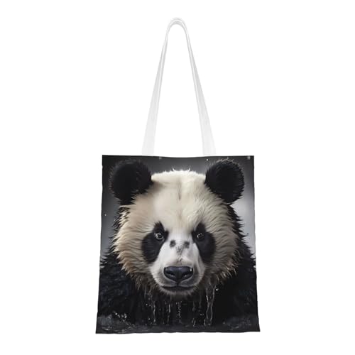Qwvbn Die Canvas-Tragetaschen von Panda im Wasser sind wiederverwendbar und geeignet zum Einkaufen, zur Schule, zur Arbeit usw. Qwvbn Die Canvas-Tragetaschen von Panda im Wasser sind wiederverwendbar und geeignet zum Einkaufen, zur Schule, zur Arbeit usw. von Qwvbn