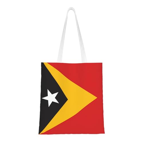 Qwvbn Die Leinen-Tragetaschen mit der Flagge von Timor sind wiederverwendbar und geeignet zum Einkaufen, zur Schule, zur Arbeit usw. Qwvbn Die Leinen-Tragetaschen mit der Flagge von Timor sind wiederverwendbar und geeignet zum Einkaufen, zur Schule, zur Arbeit usw. von Qwvbn