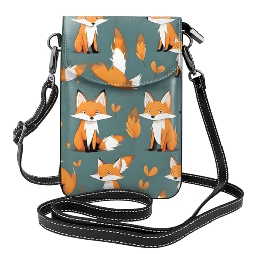 Qwvbn Gelber Fuchs Leder Crossbody Flap Phone Tasche, weich und wasserdicht, kann als Brieftasche verwendet werden, mit einem abnehmbaren Schultergurt. Qwvbn Gelber Fuchs Leder Crossbody Flap Phone Tasche, weich und wasserdicht, kann als Brieftasche verwendet werden, mit einem abnehmbaren Schultergurt. von Qwvbn