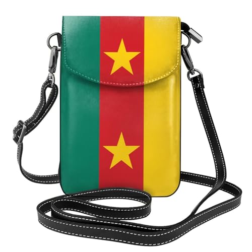 Qwvbn Kamerun-Flagge aus Leder, Crossbody-Tasche, weich und wasserdicht, kann als Geldbörse verwendet werden, mit abnehmbarem Schultergurt. Qwvbn Kamerun-Flagge aus Leder, Crossbody-Tasche, weich und wasserdicht, kann als Geldbörse verwendet werden, mit abnehmbarem Schultergurt. von Qwvbn
