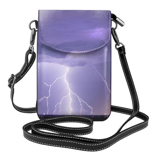 Qwvbn Lightning Storm Umhängetasche aus Leder, weich und wasserdicht, kann als Brieftasche verwendet werden, mit abnehmbarem Schultergurt. Qwvbn Lightning Storm Umhängetasche aus Leder, weich und wasserdicht, kann als Brieftasche verwendet werden, mit abnehmbarem Schultergurt. von Qwvbn