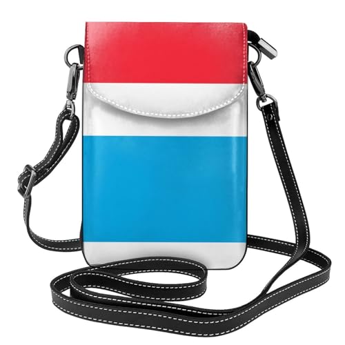 Qwvbn Luxemburg-Flagge, Leder, Crossbody-Tasche, weich und wasserdicht, kann als Brieftasche verwendet werden, mit abnehmbarem Schultergurt. Qwvbn Luxemburg-Flagge, Leder, Crossbody-Tasche, weich und wasserdicht, kann als Brieftasche verwendet werden, mit abnehmbarem Schultergurt. von Qwvbn