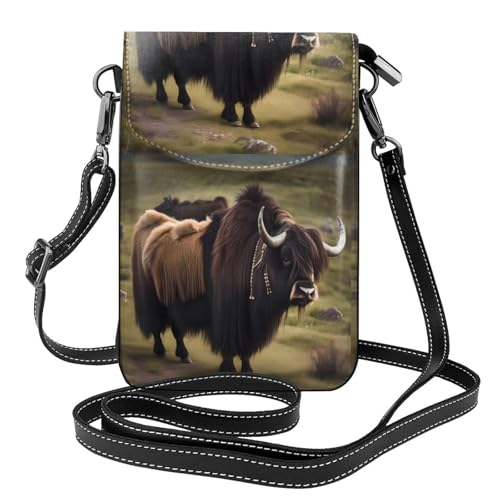 Qwvbn Mighty Highland Yak Leder Crossbody Flap Phone Tasche, weich und wasserdicht, kann als Brieftasche verwendet werden, mit einem abnehmbaren Schultergurt. Qwvbn Mighty Highland Yak Leder Crossbody Flap Phone Tasche, weich und wasserdicht, kann als Brieftasche verwendet werden, mit einem abnehmbaren Schultergurt. von Qwvbn