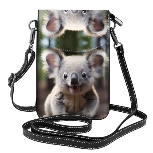 Qwvbn Niedliche Koala-Leder-Umhängetasche, weich und wasserdicht, kann als Geldbörse verwendet werden, mit abnehmbarem Schultergurt. Qwvbn Niedliche Koala-Leder-Umhängetasche, weich und wasserdicht, kann als Geldbörse verwendet werden, mit abnehmbarem Schultergurt. von Qwvbn