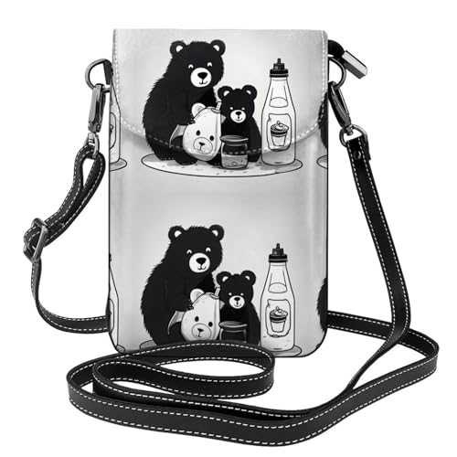 Qwvbn Niedliche Milchflaschen-Bär-Umhängetasche aus Leder, weich und wasserdicht, kann als Geldbörse verwendet werden, mit abnehmbarem Schultergurt. Qwvbn Niedliche Milchflaschen-Bär-Umhängetasche aus Leder, weich und wasserdicht, kann als Geldbörse verwendet werden, mit abnehmbarem Schultergurt. von Qwvbn