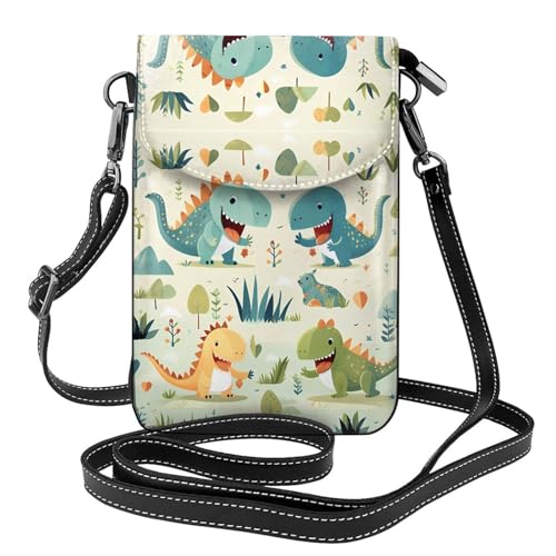 Qwvbn Niedliche kleine Baby-Dinosaurier-Leder-Umhängetasche, weich und wasserdicht, kann als Geldbörse verwendet werden, mit abnehmbarem Schultergurt. Qwvbn Niedliche kleine Baby-Dinosaurier-Leder-Umhängetasche, weich und wasserdicht, kann als Geldbörse verwendet werden, mit abnehmbarem Schultergurt. von Qwvbn