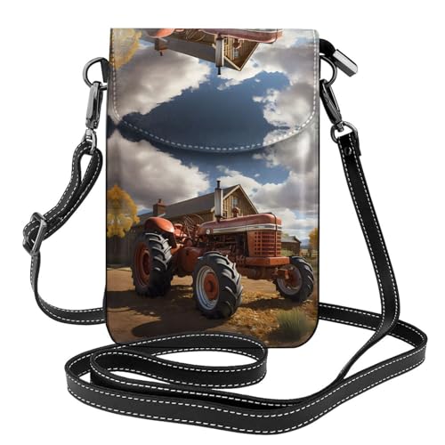 Qwvbn Rote Traktor-Leder-Umhängetasche, weich und wasserdicht, kann als Geldbörse verwendet werden, mit abnehmbarem Schultergurt. Qwvbn Rote Traktor-Leder-Umhängetasche, weich und wasserdicht, kann als Geldbörse verwendet werden, mit abnehmbarem Schultergurt. von Qwvbn