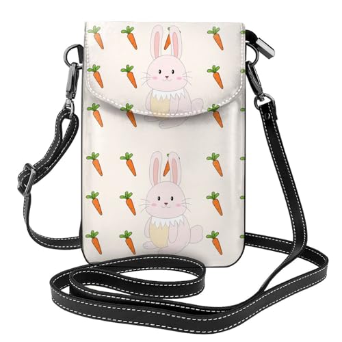 Qwvbn Smiling Rabbit Leder Crossbody Flap Phone Tasche, weich und wasserdicht, kann als Brieftasche verwendet werden, mit einem abnehmbaren Schultergurt. Qwvbn Smiling Rabbit Leder Crossbody Flap Phone Tasche, weich und wasserdicht, kann als Brieftasche verwendet werden, mit einem abnehmbaren Schultergurt. von Qwvbn
