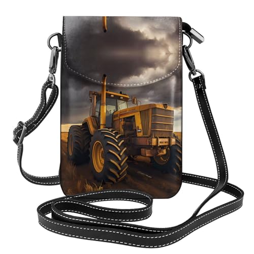 Qwvbn Traktor im Feld Leder Crossbody Flap Phone Tasche, weich und wasserdicht, kann als Brieftasche verwendet werden, mit einem abnehmbaren Schultergurt. Qwvbn Traktor im Feld Leder Crossbody Flap Phone Tasche, weich und wasserdicht, kann als Brieftasche verwendet werden, mit einem abnehmbaren Schultergurt. von Qwvbn