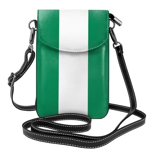 Qwvbn Umhängetasche aus Leder mit Nigeria-Flagge, weich und wasserdicht, kann als Geldbörse verwendet werden, mit abnehmbarem Schultergurt. Qwvbn Umhängetasche aus Leder mit Nigeria-Flagge, weich und wasserdicht, kann als Geldbörse verwendet werden, mit abnehmbarem Schultergurt. von Qwvbn