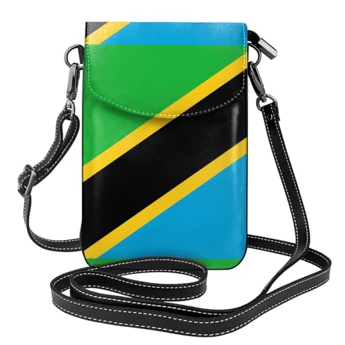 Qwvbn Umhängetasche aus Leder mit Tansania-Flagge, weich und wasserdicht, kann als Geldbörse verwendet werden, mit abnehmbarem Schultergurt. Qwvbn Umhängetasche aus Leder mit Tansania-Flagge, weich und wasserdicht, kann als Geldbörse verwendet werden, mit abnehmbarem Schultergurt. von Qwvbn