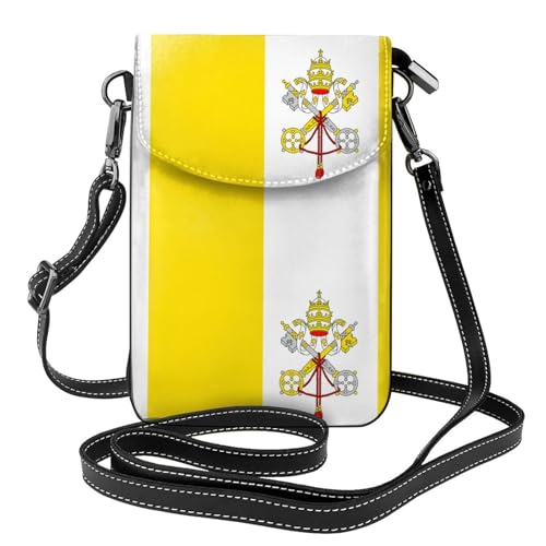 Qwvbn Umhängetasche aus Leder mit Vatikan-Flagge, weich und wasserdicht, kann als Geldbörse verwendet werden, mit abnehmbarem Schultergurt. Qwvbn Umhängetasche aus Leder mit Vatikan-Flagge, weich und wasserdicht, kann als Geldbörse verwendet werden, mit abnehmbarem Schultergurt. von Qwvbn
