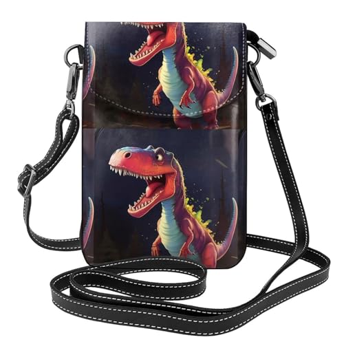 Qwvbn Umhängetasche aus Leder mit großem Mund-Dinosaurier-Motiv, weich und wasserdicht, kann als Brieftasche verwendet werden, mit abnehmbarem Schultergurt. Qwvbn Umhängetasche aus Leder mit großem Mund-Dinosaurier-Motiv, weich und wasserdicht, kann als Brieftasche verwendet werden, mit abnehmbarem Schultergurt. von Qwvbn