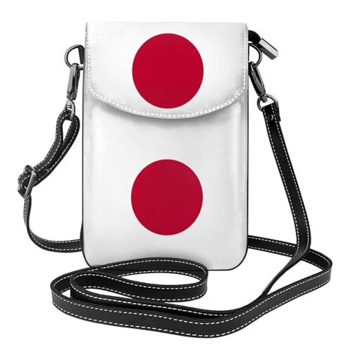 Qwvbn Umhängetasche aus Leder mit japanischer Flagge, weich und wasserdicht, kann als Geldbörse verwendet werden, mit abnehmbarem Schultergurt. Qwvbn Umhängetasche aus Leder mit japanischer Flagge, weich und wasserdicht, kann als Geldbörse verwendet werden, mit abnehmbarem Schultergurt. von Qwvbn
