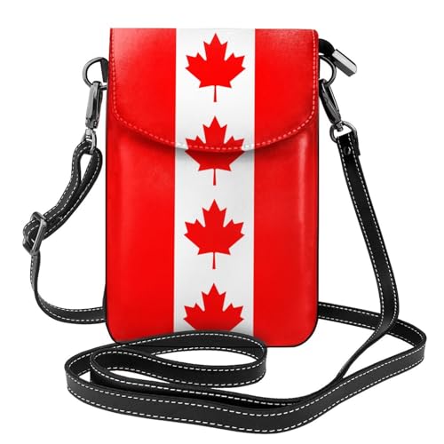 Qwvbn Umhängetasche aus Leder mit kanadischer Flagge, weich und wasserdicht, kann als Geldbörse verwendet werden, mit abnehmbarem Schultergurt. Qwvbn Umhängetasche aus Leder mit kanadischer Flagge, weich und wasserdicht, kann als Geldbörse verwendet werden, mit abnehmbarem Schultergurt. von Qwvbn