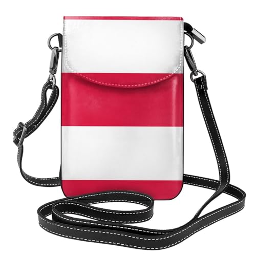 Qwvbn Umhängetasche aus Leder mit polnischer Flagge, weich und wasserdicht, kann als Geldbörse verwendet werden, mit abnehmbarem Schultergurt. von Qwvbn